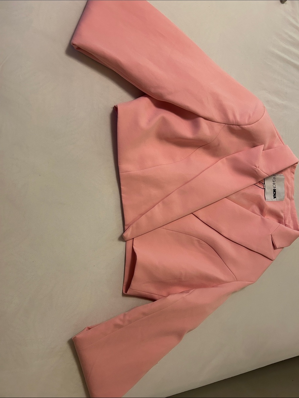 Cropped Pink Blazer Jacket
